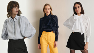 Trendy halenka s vázačkou, nebo obří mašlí? Ozdoby na blůzkách vyniknou nejlépe při vrstvení se svetry