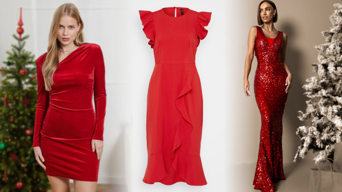 20 trendy červených šatů pro každou postavu i příležitost. Pořídíte je už od 259 Kč