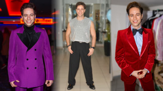Nejlepší outfity Milana Peroutky v roce 2023: Září ve flitrech, křiklavých barvách a sametu jako Harry Styles