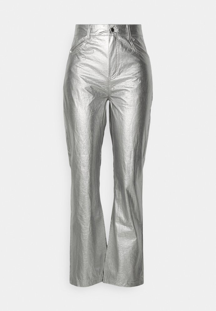 Metalické kalhoty s vysokým pasem, Gina Tricot, 988 Kč