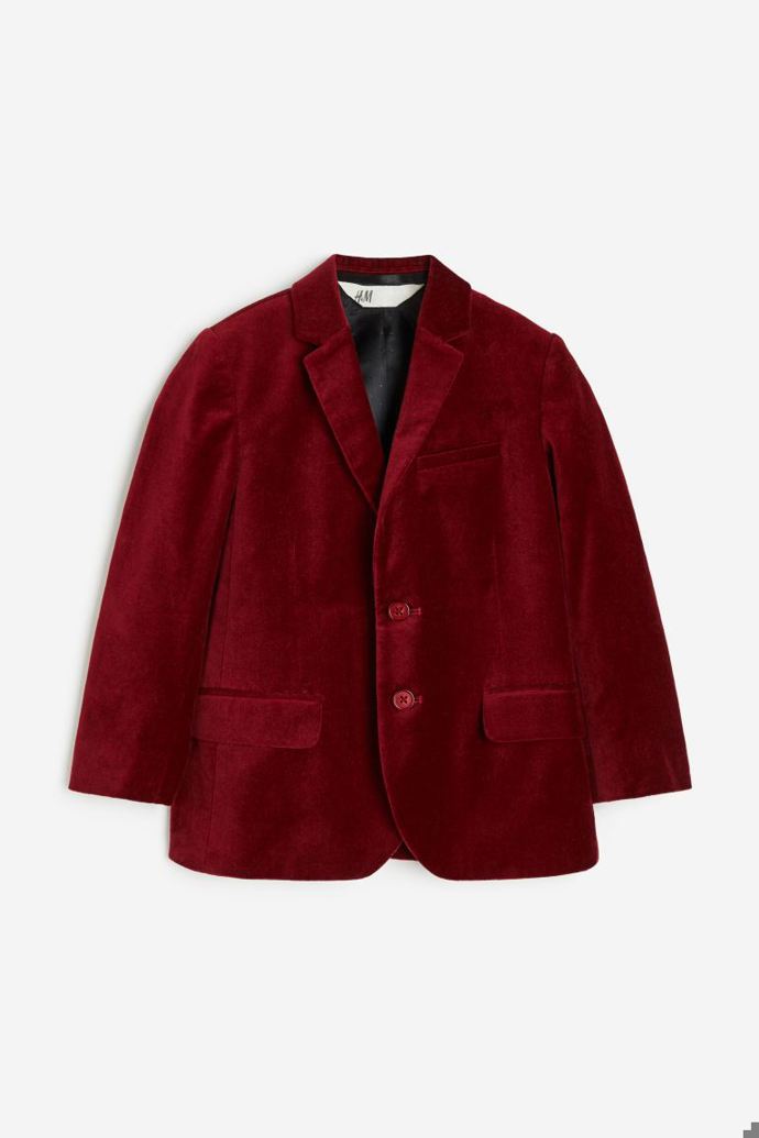 Dalším z hitů letošních Vánoc je barevný samet. Slušet bude i těm nejmenším. (H&M, 799 Kč)