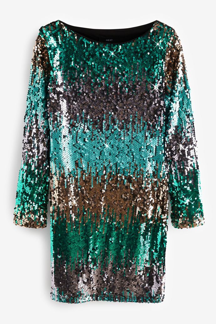 Flitrové šaty v pestrých barvách, Next, 1 280 Kč