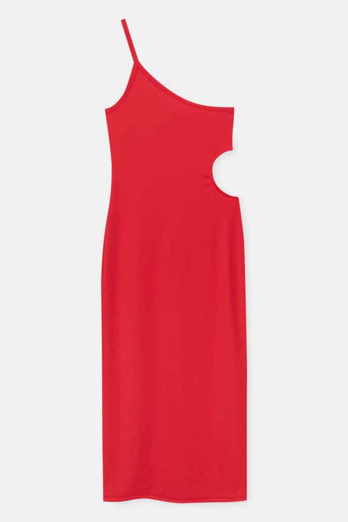 Asymetrické bodycon šaty, Pull & Bear, 599 Kč
