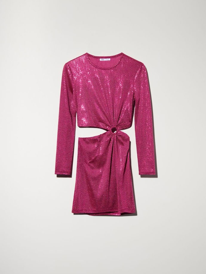 Ultra lesklé minišaty s průstřihy, Sinsay, 179 Kč