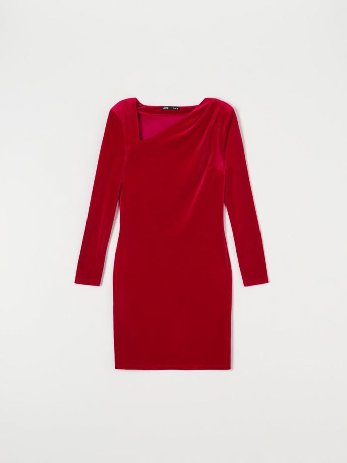 Sametové pouzdrové šaty,  Sinsay, 259 Kč