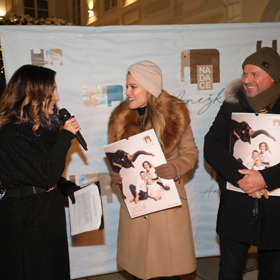 Michaela Gemrotová na křtu charitativního kalendáře nadace Anežka. 