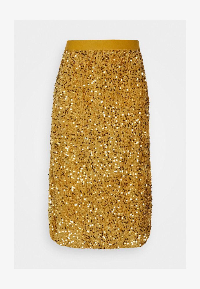 Zlatá midi sukně, Vila, 1 020 Kč