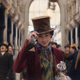 Timothée Chalamet v roli Willyho Wonky.