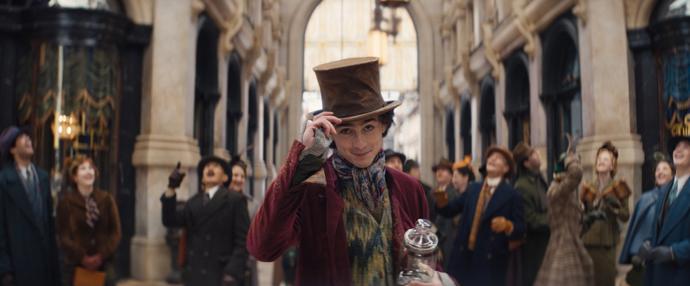 Timothée Chalamet v roli Willyho Wonky.