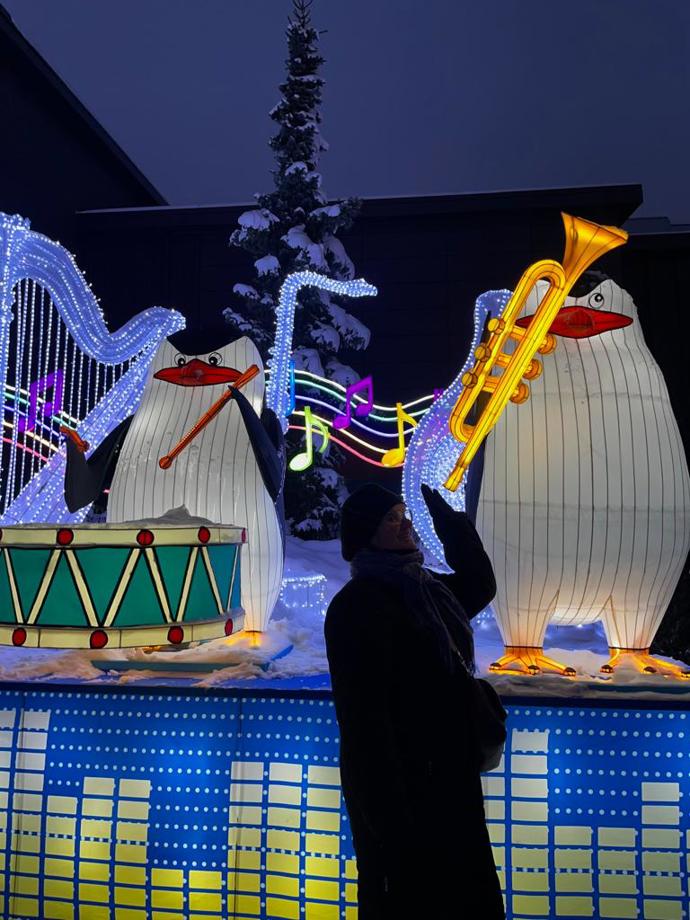 Winter Wonderland v pražských Letňanech je obrovský park se světelnými dekoracemi. 