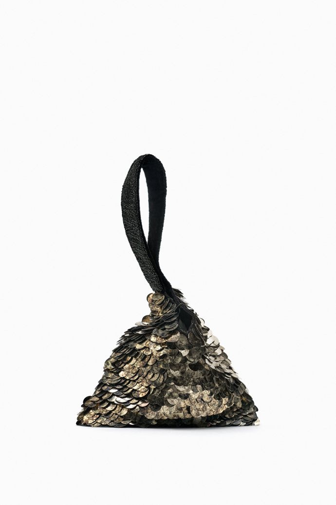 Váčková flitrová kabelka, Zara, 1 299 Kč