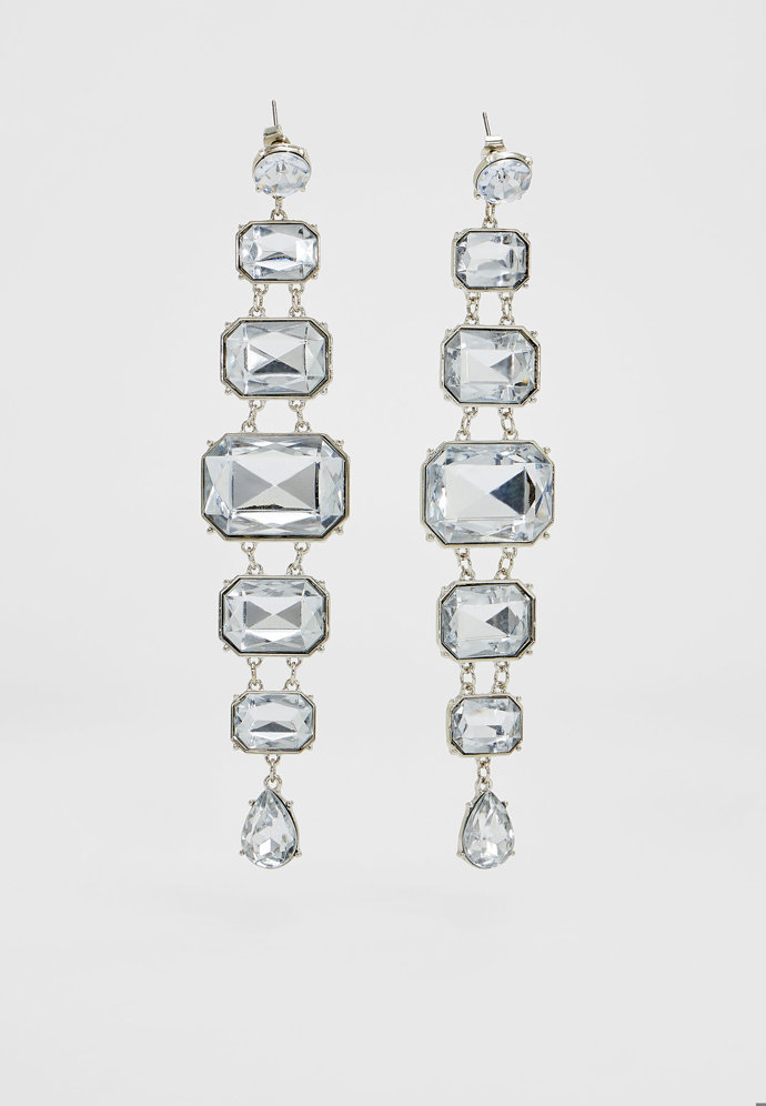 Štrasové náušnice, Stradivarius, 119 Kč