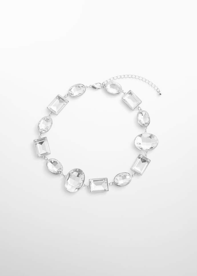 Náhrdelník s fasetovanými skleněnými kameny, Mango, 499 Kč