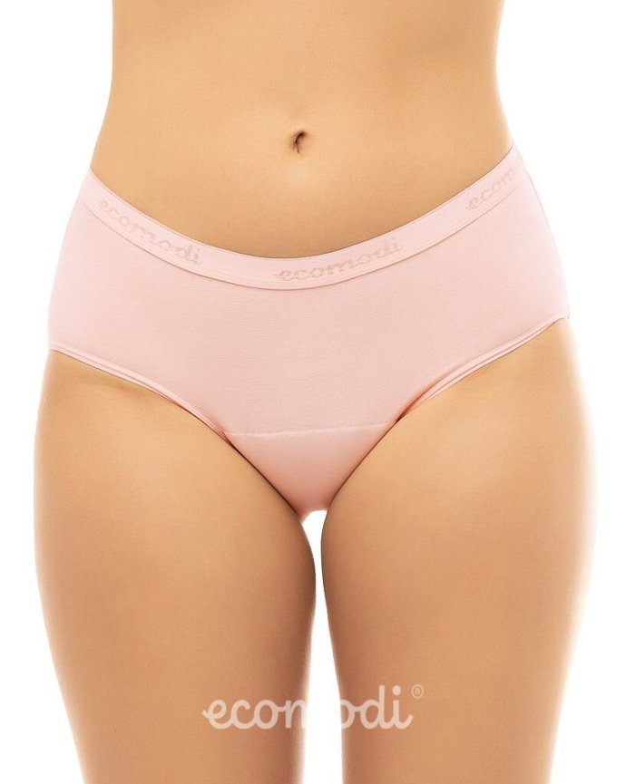 Menstruační kalhotky Ecomodi růžové z bambusu vysoký pas, od 390 Kč