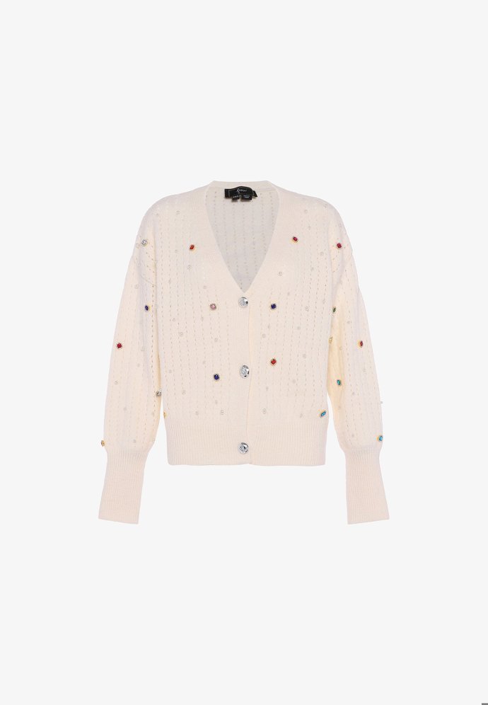 Propínací svetřík s aplikacemi, Faina, 1 965 Kč