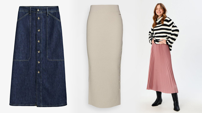 47 nejlepších zimních modelů sukní v mini, midi i maxi délce, v saténu, denimu i kůži