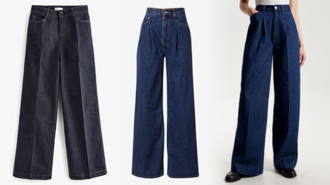 16 džínových kalhot se širokými nohavicemi od 549 Kč