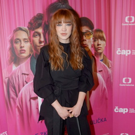 Herečka Martina Jindrová na premiéře.