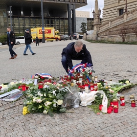 Premiér Petr Fiala uctil památku Jana Palacha.