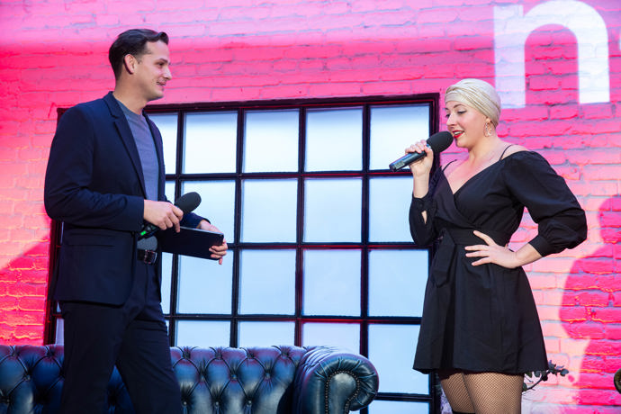 Anička Slováčková vystoupila také na tiskové konferenci televize Nova.