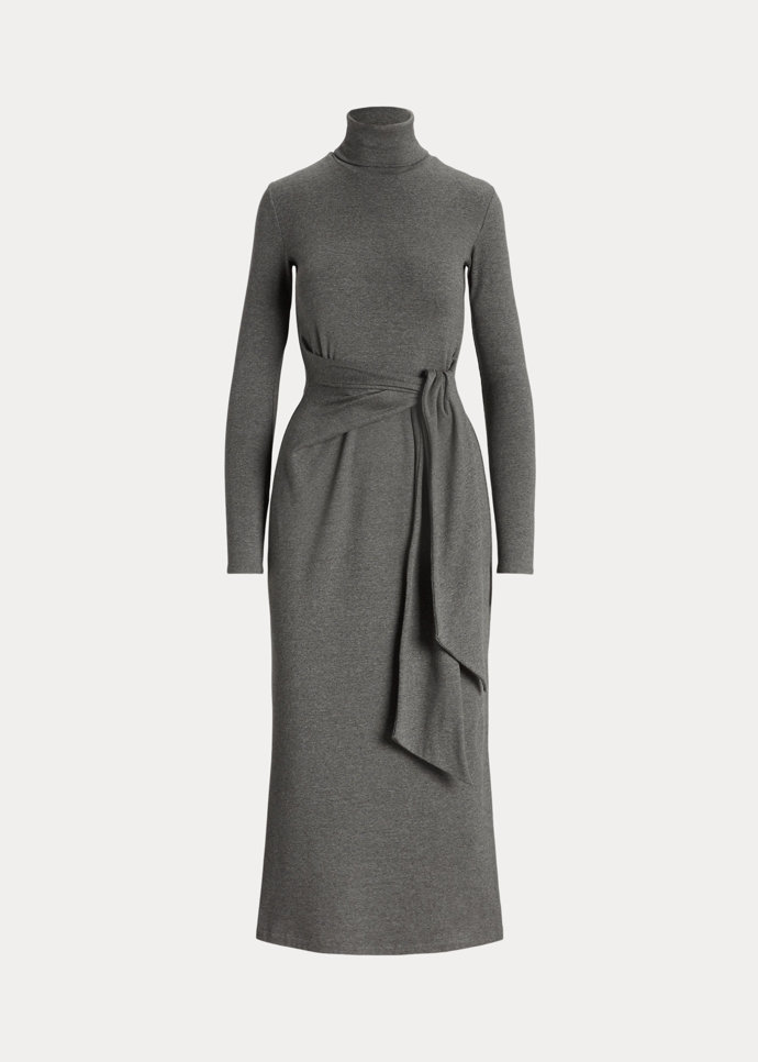 Šaty s rolákem, dlouhými rukávy a přinechaným zavazovacím prvkem, Lauren Ralph Lauren, 3 590 Kč