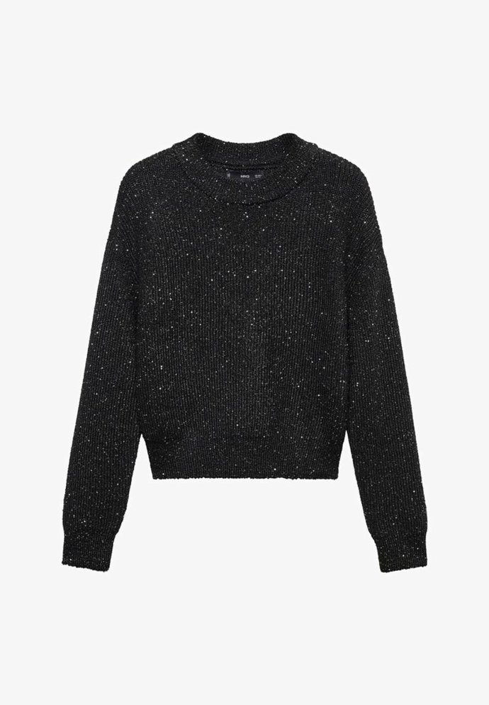 Černý svetr s kamínky, Mango, 1 299 Kč