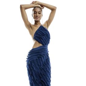 Petrolejové plesové šaty, ASOS, 95 euro