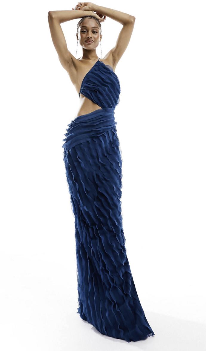 Petrolejové plesové šaty, ASOS, 95 euro