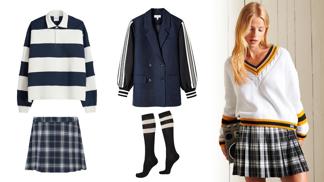 Styl odvážné školačky je zpět: Tričko s límečkem, sukně se sklady a podkolenky ale tentokrát nestačí