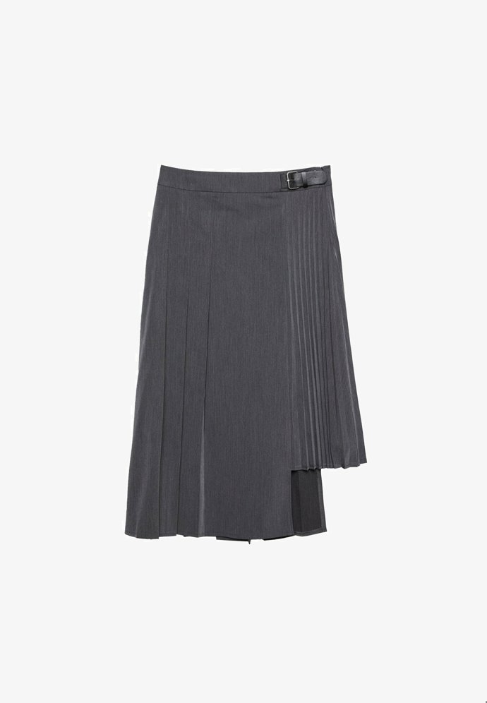 Asymetrická skládaná sukně, Stradivarius, 799 Kč