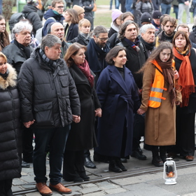 Pietní akce, při které studenti symbolicky přenesli oheň z Ovocného trhu od rektorátu UK na náměstí Jana Palacha.