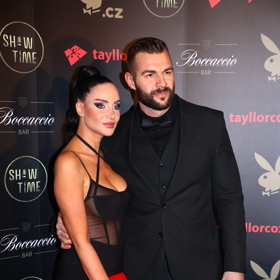 Andrea Pomeje a Petr Plaček na party Playboye.