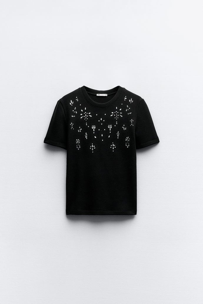 Tričko se štrasem, Zara, 499 Kč