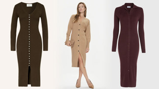 Trendem předjaří jsou úpletové šaty: Kardigany v maxi délce padnou každému typu postavy, dají se nosit i rozepnuté