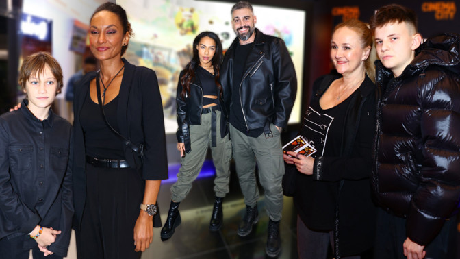 Módní policie z premiéry filmu Duna: Část druhá: Lejla Abbasová (44) se synem a Pepa Kůrka (32) s Angie (26) v černých outfitech