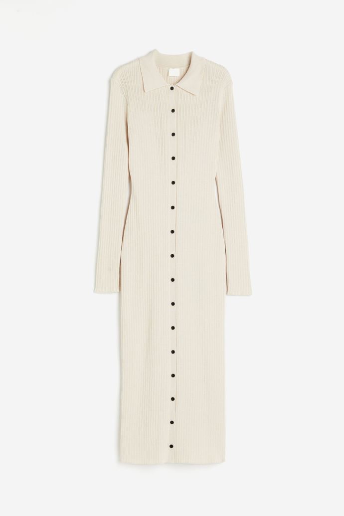 Dlouhé kardiganové šaty, H&M, 1 029 Kč