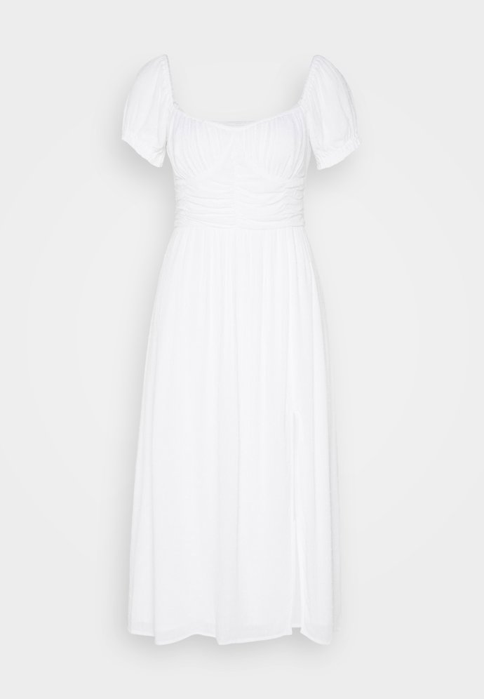 Něžné šaty s řaseným živůtkem a rukávky, Hollister&Co, 1 669 Kč.