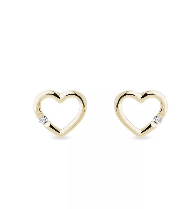 Zlaté náušnice s diamanty, Klenota, 5 900 Kč