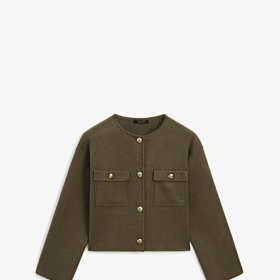 Khaki propínací bunda, Massimo Dutti, 1 895 Kč