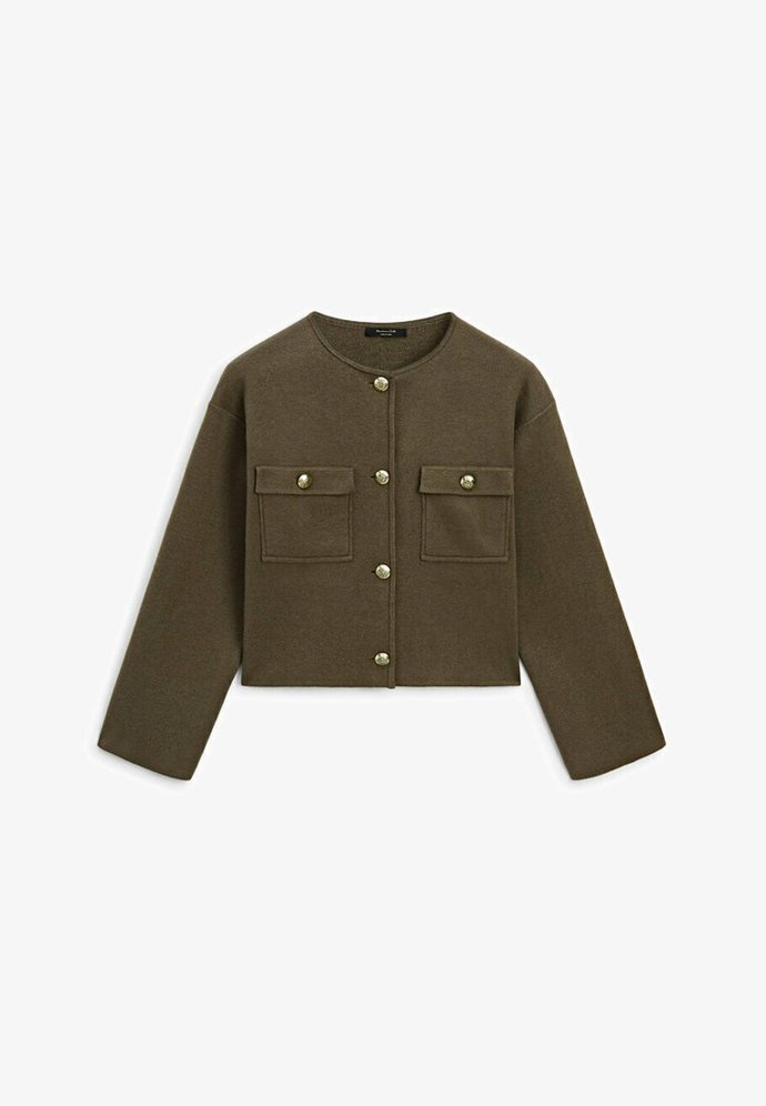 Khaki propínací bunda, Massimo Dutti, 1 895 Kč