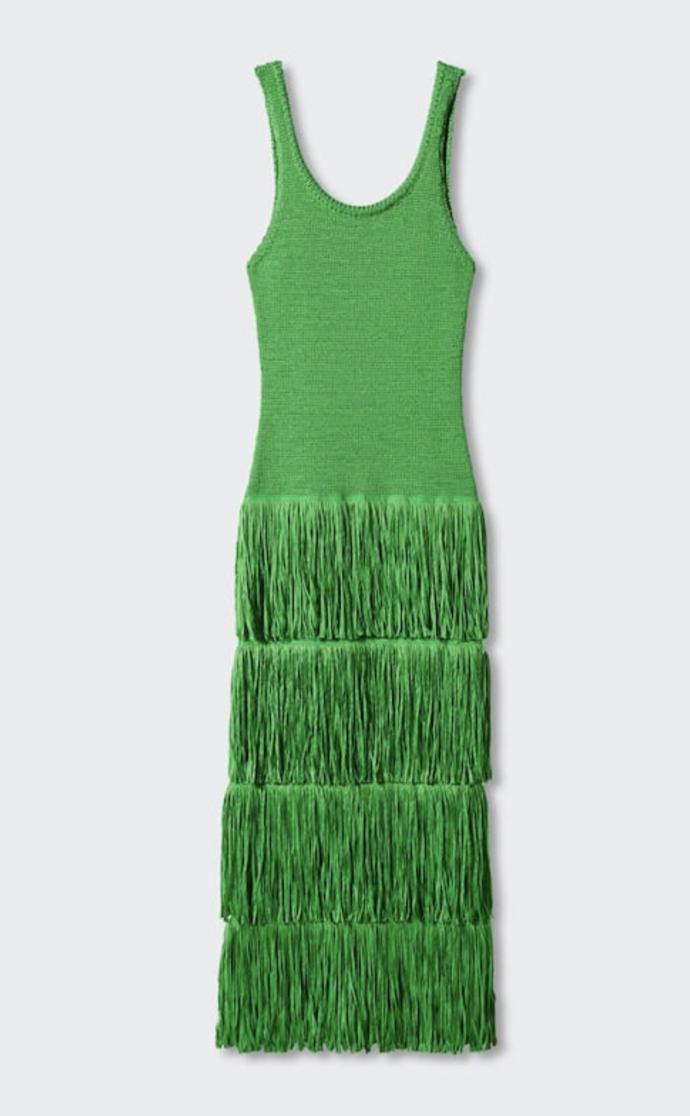 Šaty s kaskádovitými třásněmi, Mango, 1 399 Kč