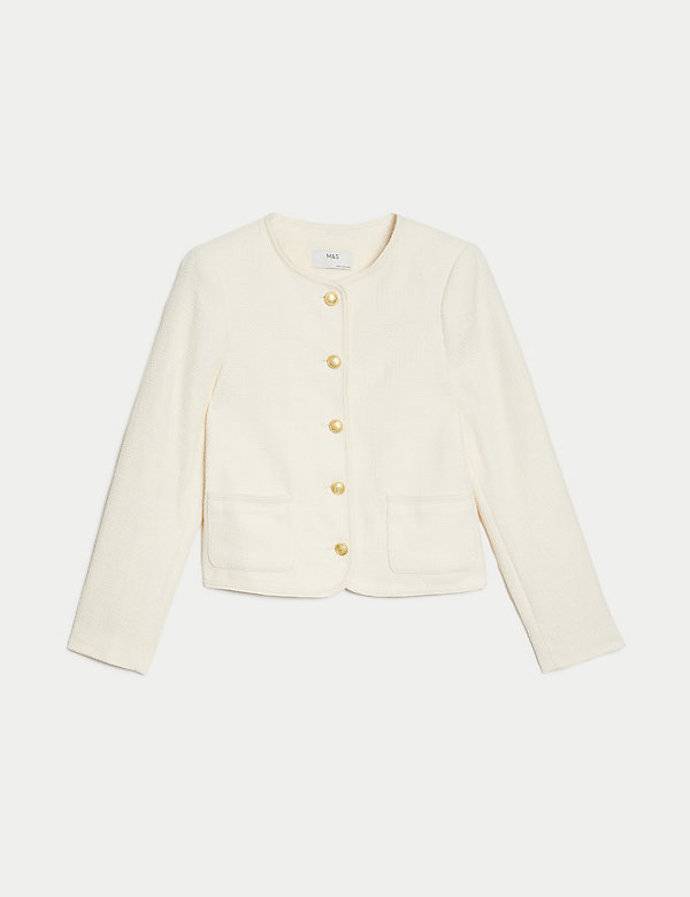 Smetanová buklé bundička, Marks&Spencer, 2 695 Kč