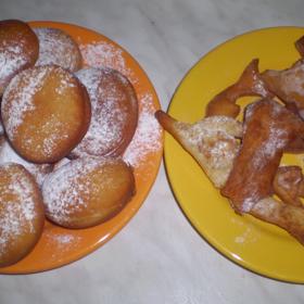 Nebojte se osmažit ani odřezky koblih.