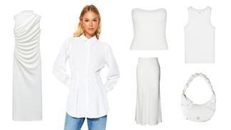 Sedm základních bílých kousků, které vám na jaře nesmí chybět: Nosit se bude vypasovaná košile a midi délky