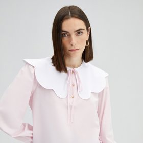 Hladká blůza s tvarovaným límcem, Touché Privé, 950 Kč