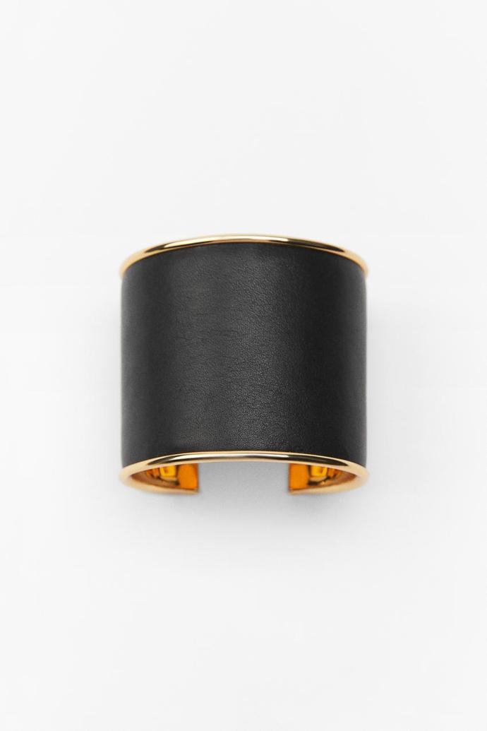 Náramek vykládaný kůží, Zara 549 Kč