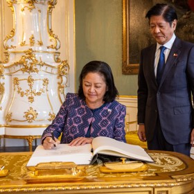 Filipínský prezident se svou chotí.