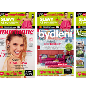 Slevové kupony ke Dnům Marianne naleznete v aplikaci nebo časopisech Marianne, Marianne Bydlení a Marianne Venkov a styl.
