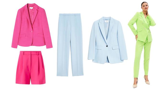 Kalhotové kostýmy na jaro 2024: Oblíbený trend se vrací a tentokrát zkracuje kalhoty až ke kolenům