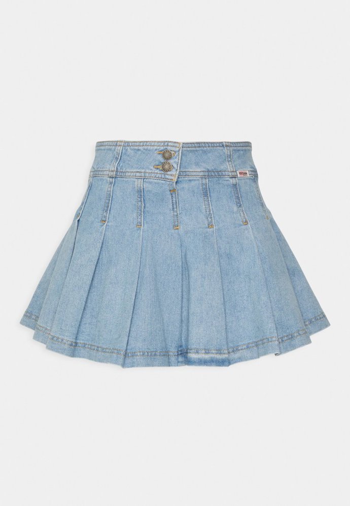 Rozšířená skládaná sukně z džínoviny, Guess, 3 099 Kč